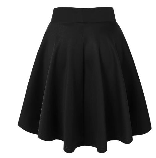 WB829 Womens Flirty Flare Skirt L BLACK